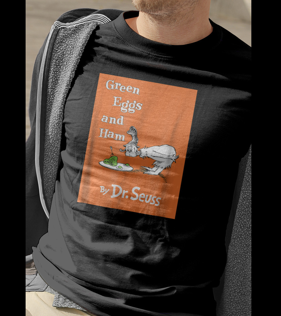Dr. Seuss Green Eggs And Ham By Dr. Seuss Book Cover T-Shirt