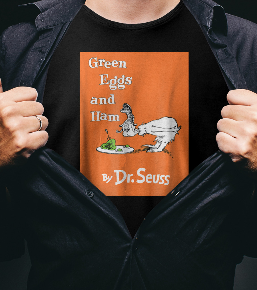 Dr. Seuss Green Eggs And Ham By Dr. Seuss Book Cover T-Shirt