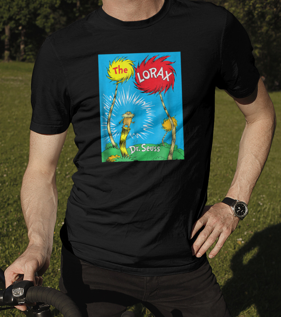 The Lorax Dr. Seuss Classic Book Cover Truffula Trees T-Shirt