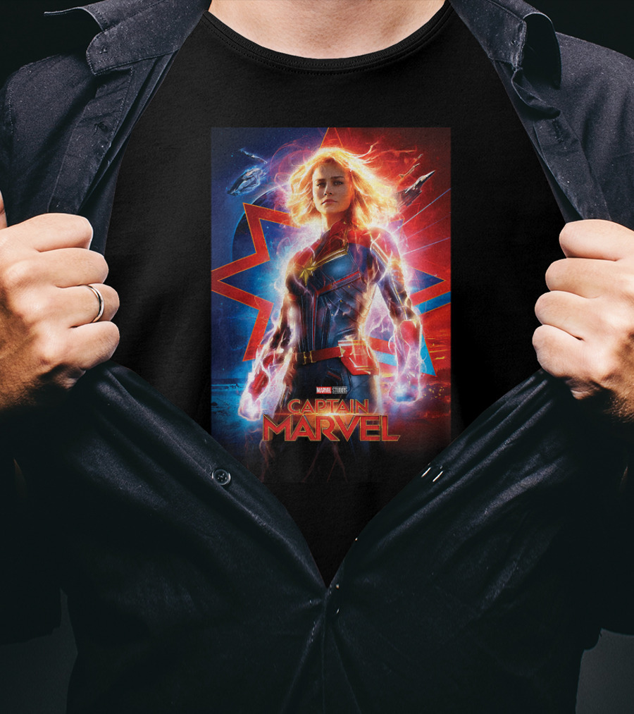 Captain Marvel Marvel Studios Suited Up Heroic Stance T-Shirt