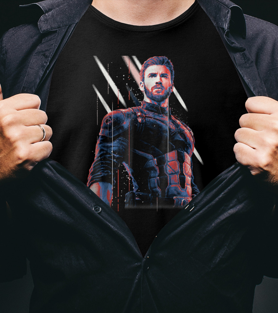 Avengers Infinity War Captain America Dynamic Stance T-Shirt
