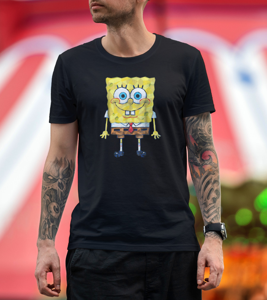 SpongeBob SquarePants Geometric Textured T-Shirt