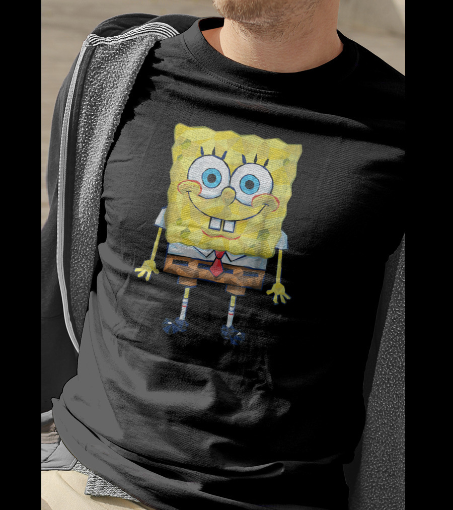 SpongeBob SquarePants Geometric Textured T-Shirt