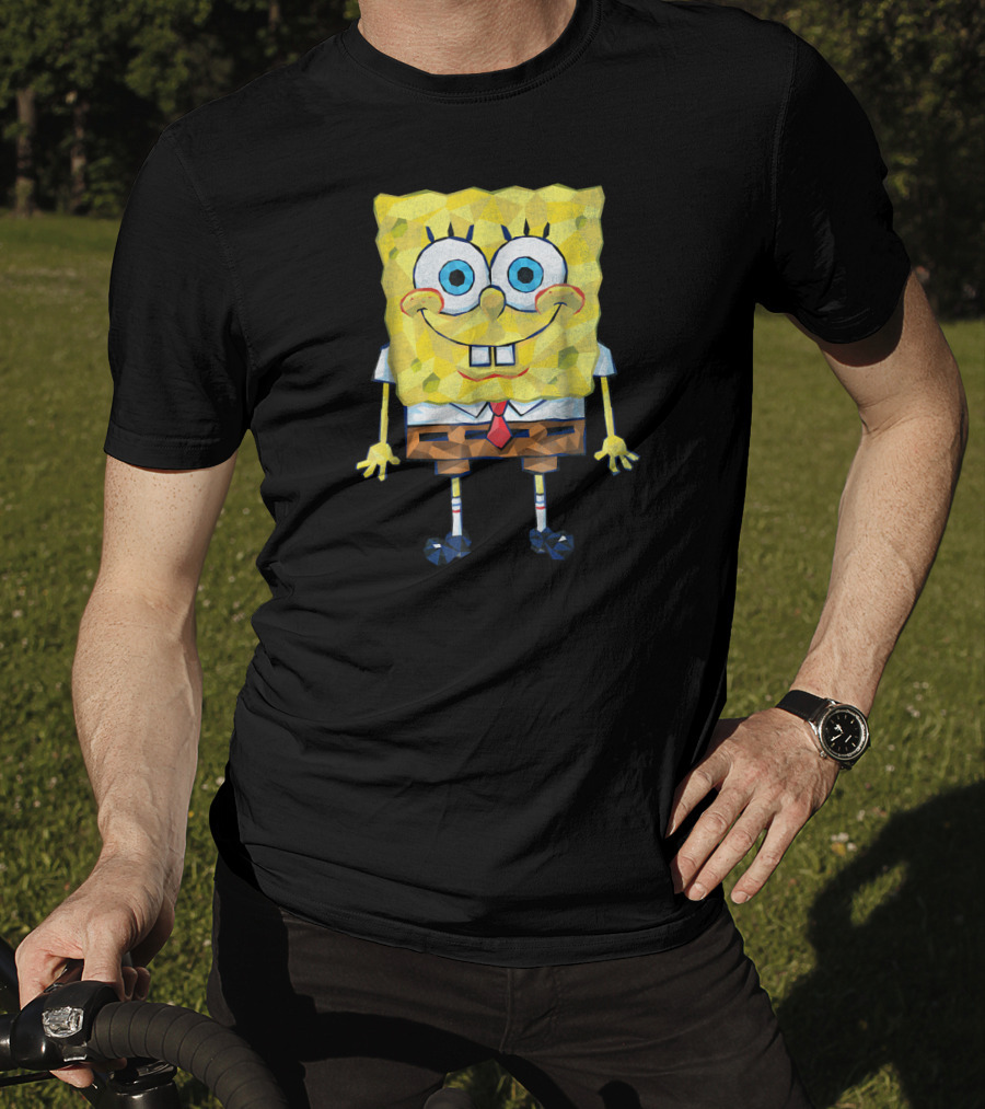SpongeBob SquarePants Geometric Textured T-Shirt