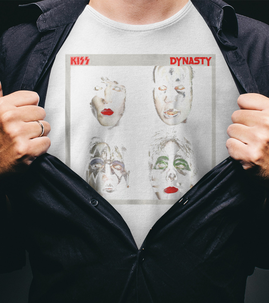 KISS 1979 Dynasty Album Cover Face Paint Band Members T-Shirt