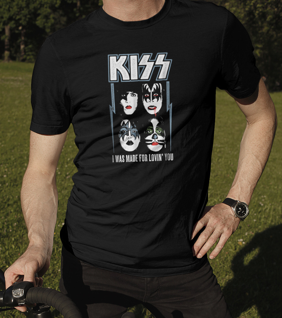 KISS I Was Made For Lovin' You Band Faces T-Shirt