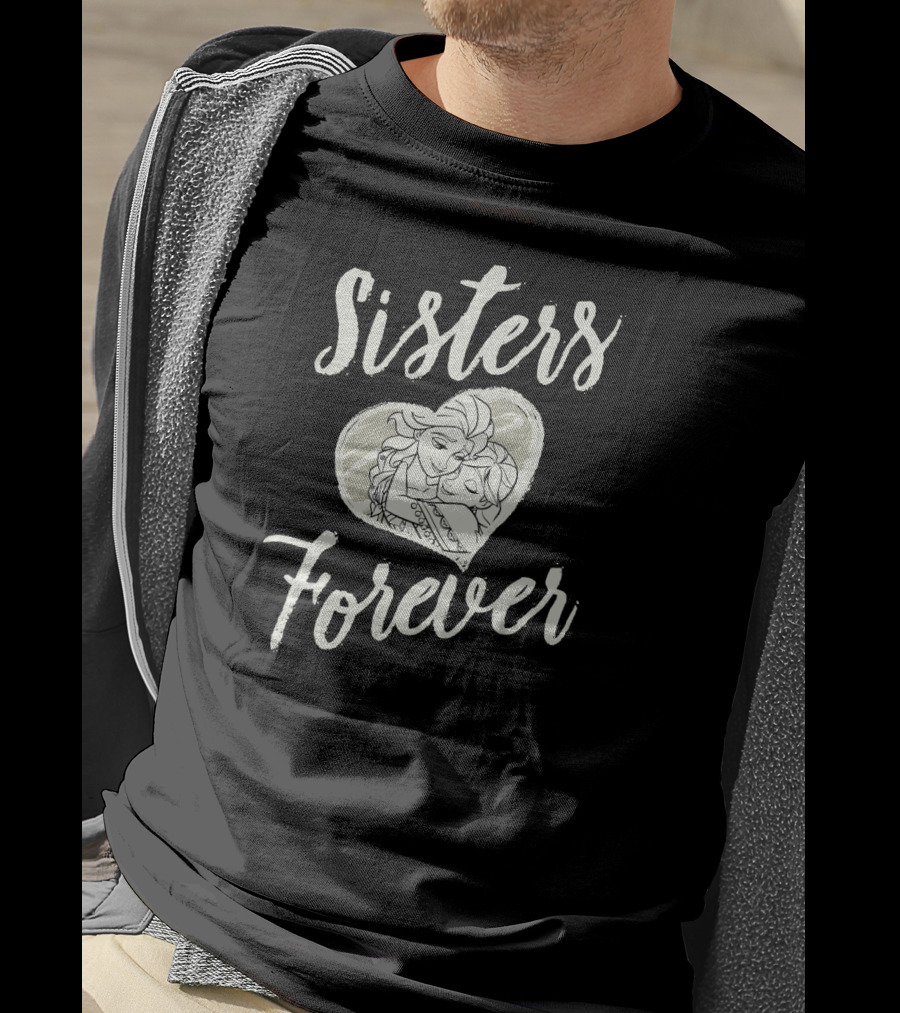 Frozen Elsa Anna Sisters Forever Heart T-Shirt