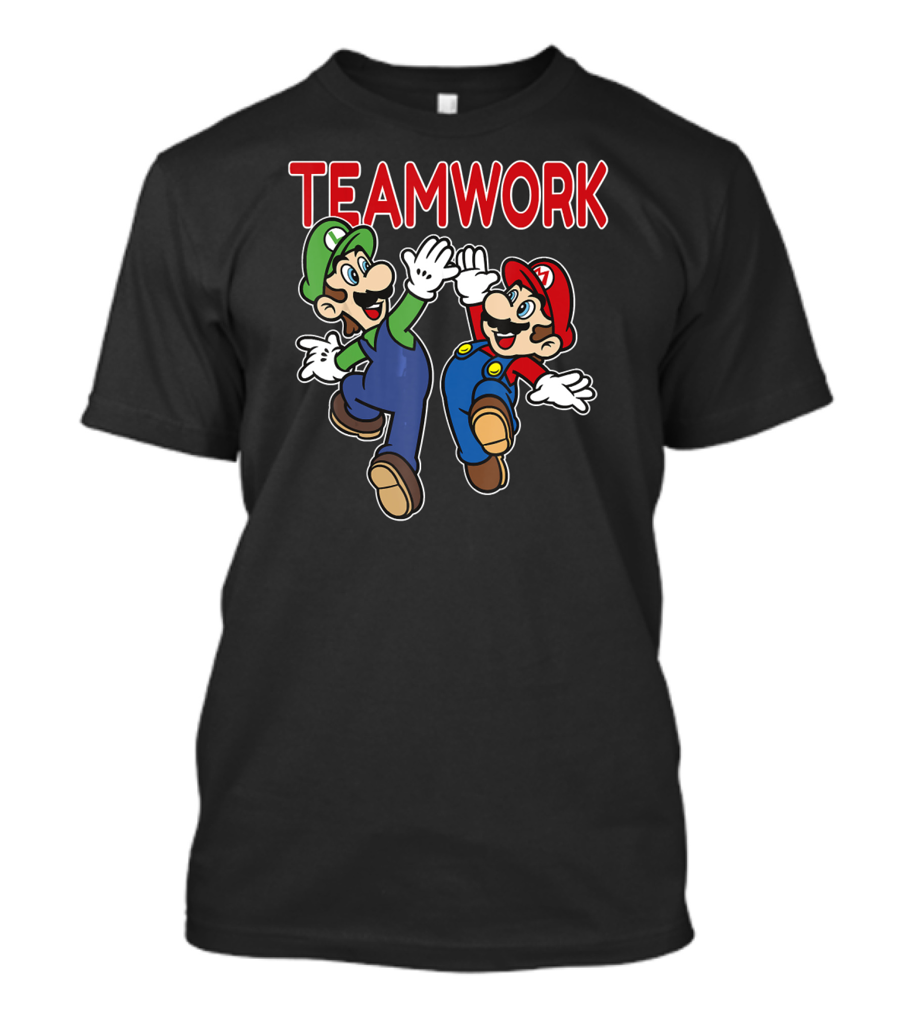 Super Mario Luigi Teamwork High Five T-Shirt