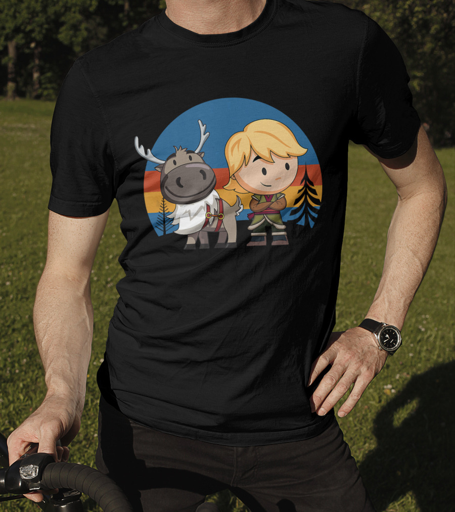 Disney Frozen 2 Sven And Kristoff Chibi Adventure Scene T-Shirt