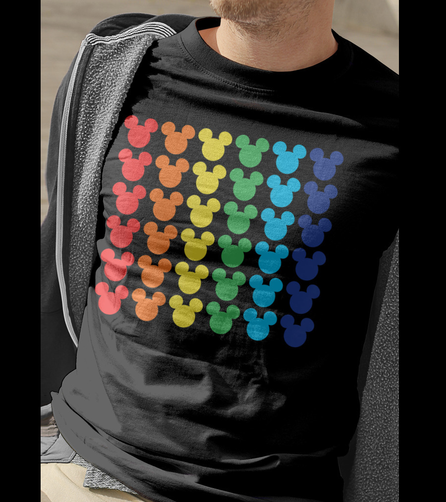 Disney Mickey Mouse Colorful Rainbow T-Shirt