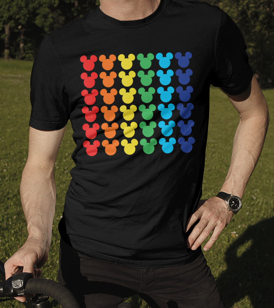 Disney Mickey Mouse Colorful Rainbow T-Shirt