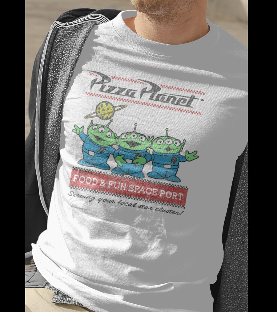 Pizza Planet Aliens Toy Story Food And Fun Space Port Disney Pixar T-Shirt