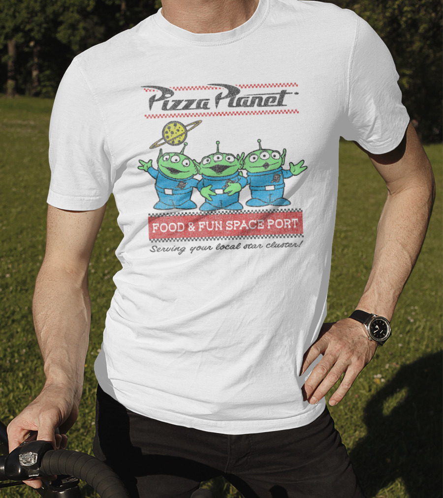 Pizza Planet Aliens Toy Story Food And Fun Space Port Disney Pixar T-Shirt