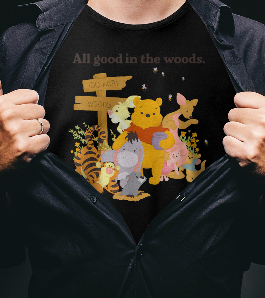 Winnie The Pooh Group Shot All Good In The 100 Acre Woods T-Shirt