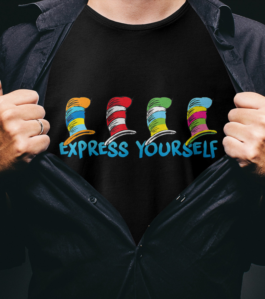 Dr. Seuss Express Yourself Colorful Hats T-Shirt