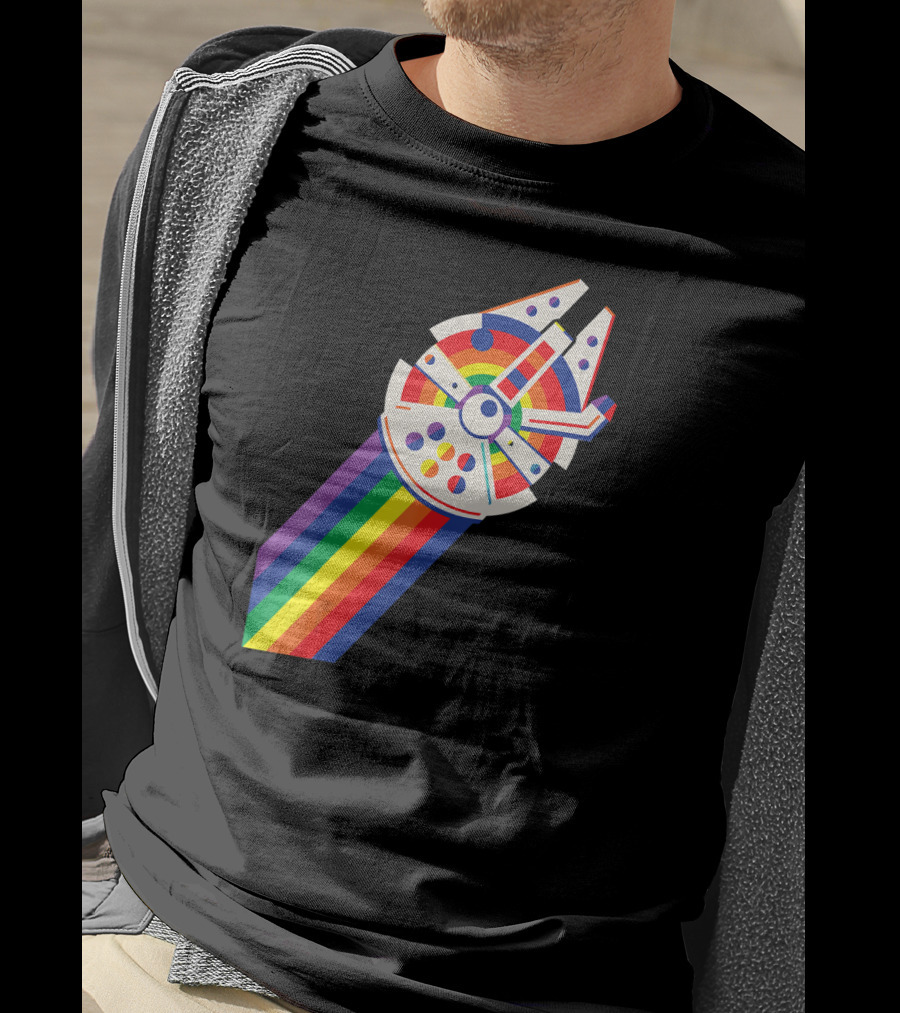 Star Wars Millennium Falcon Rainbow Pride T-Shirt
