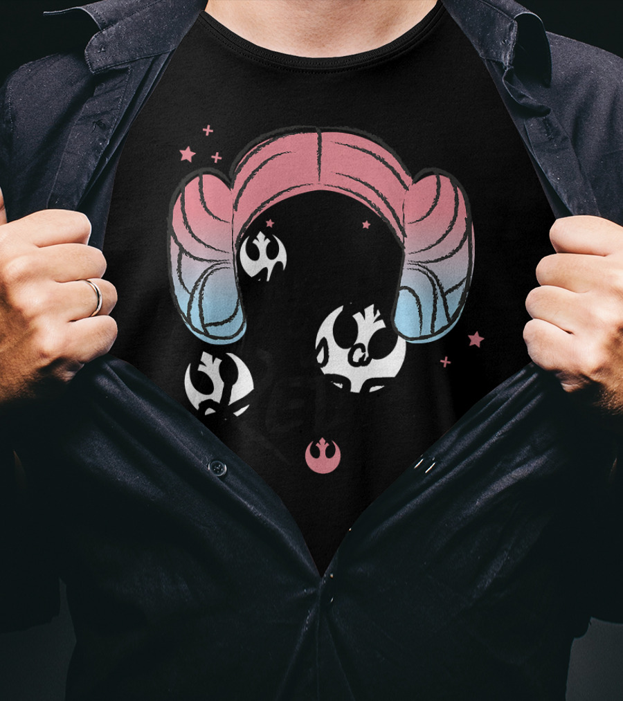 Star Wars This Mom Is A Rebel Princess Leia Hair Icons T-Shirt