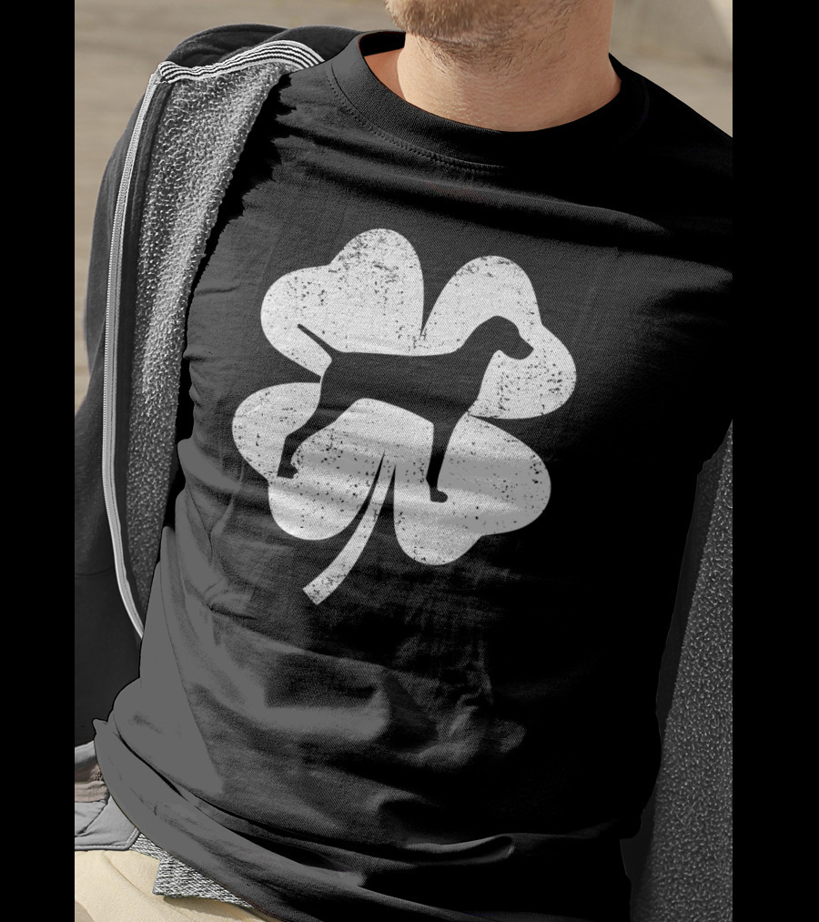 Leprechaun Shamrock Vizsla St Patrick's Day Dog Clover T-Shirt
