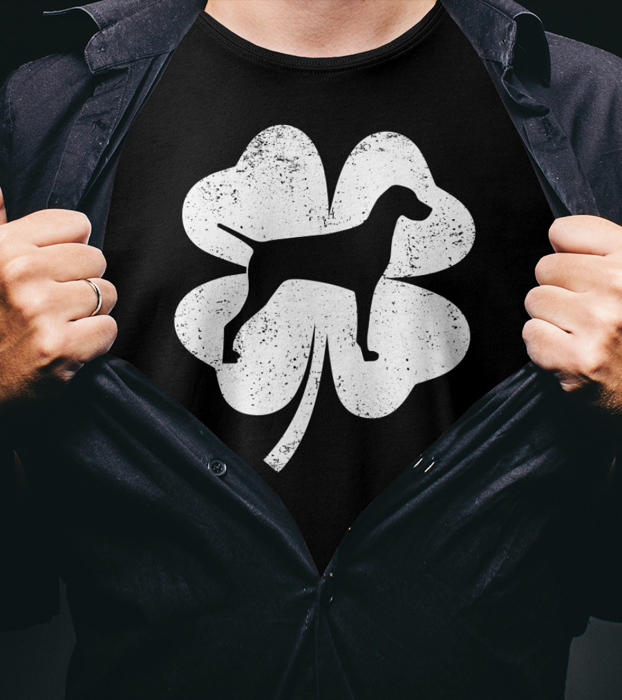 Leprechaun Shamrock Vizsla St Patrick's Day Dog Clover T-Shirt