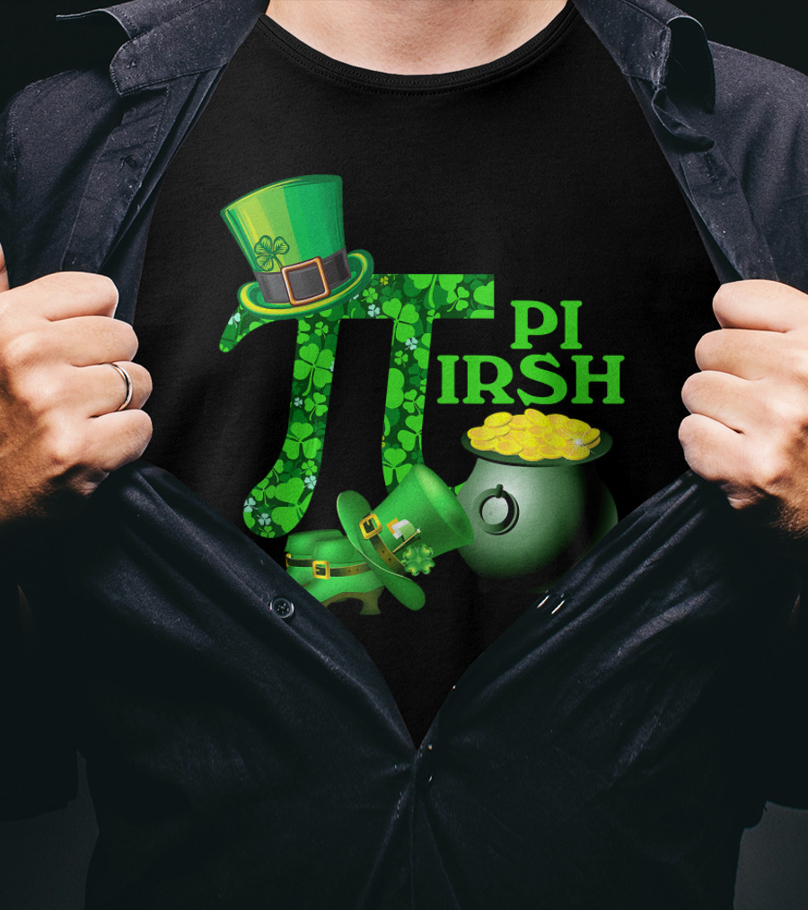Shamrock Pi Irish Math Teacher St Patrick's Day T-Shirt