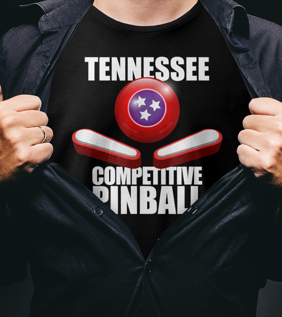 Tennessee Competitive Pinball Stars And Flippers T-Shirt