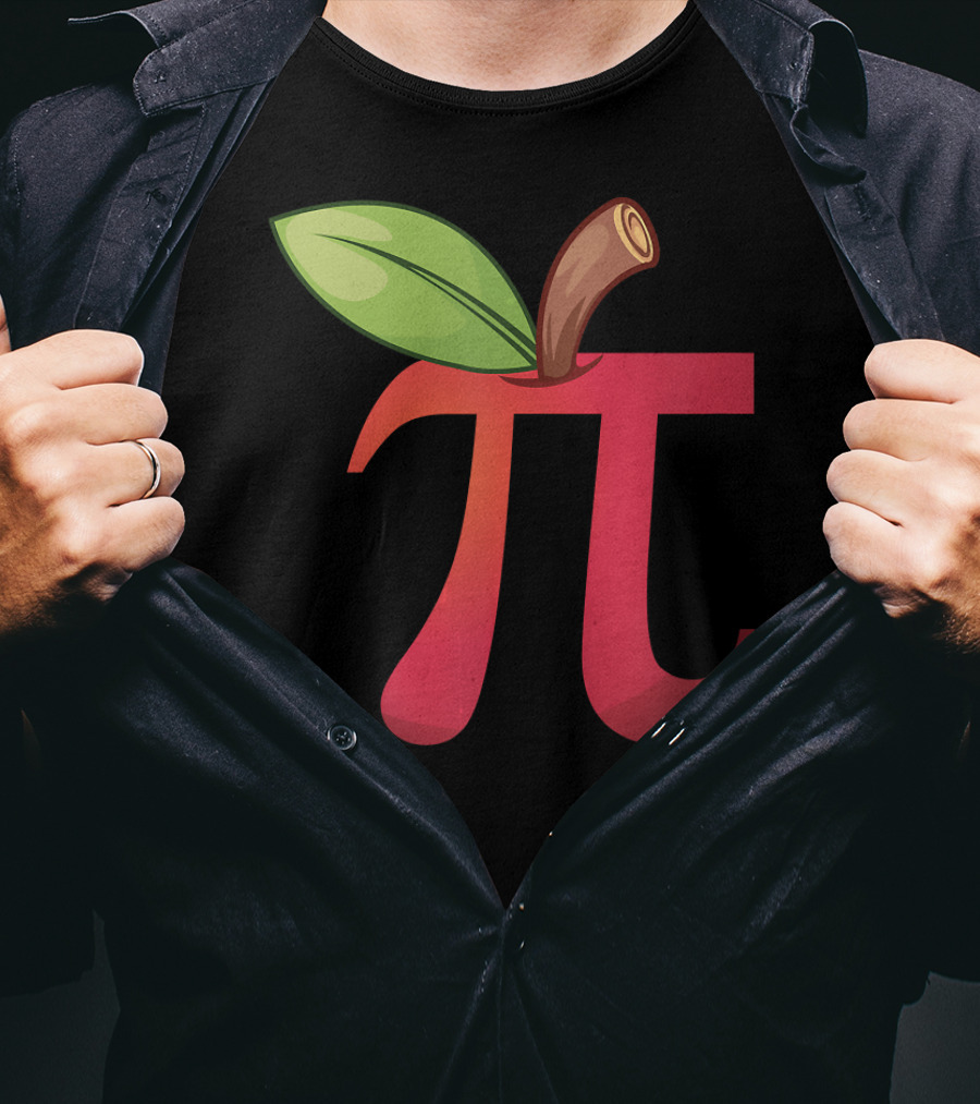 Apple Pi Math Lovers Math Teachers Pi Day Enthusiasts T-Shirt