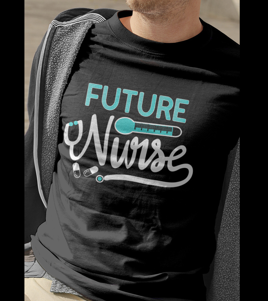 Future Nurse Stethoscope And Syringe With Pills T-Shirt