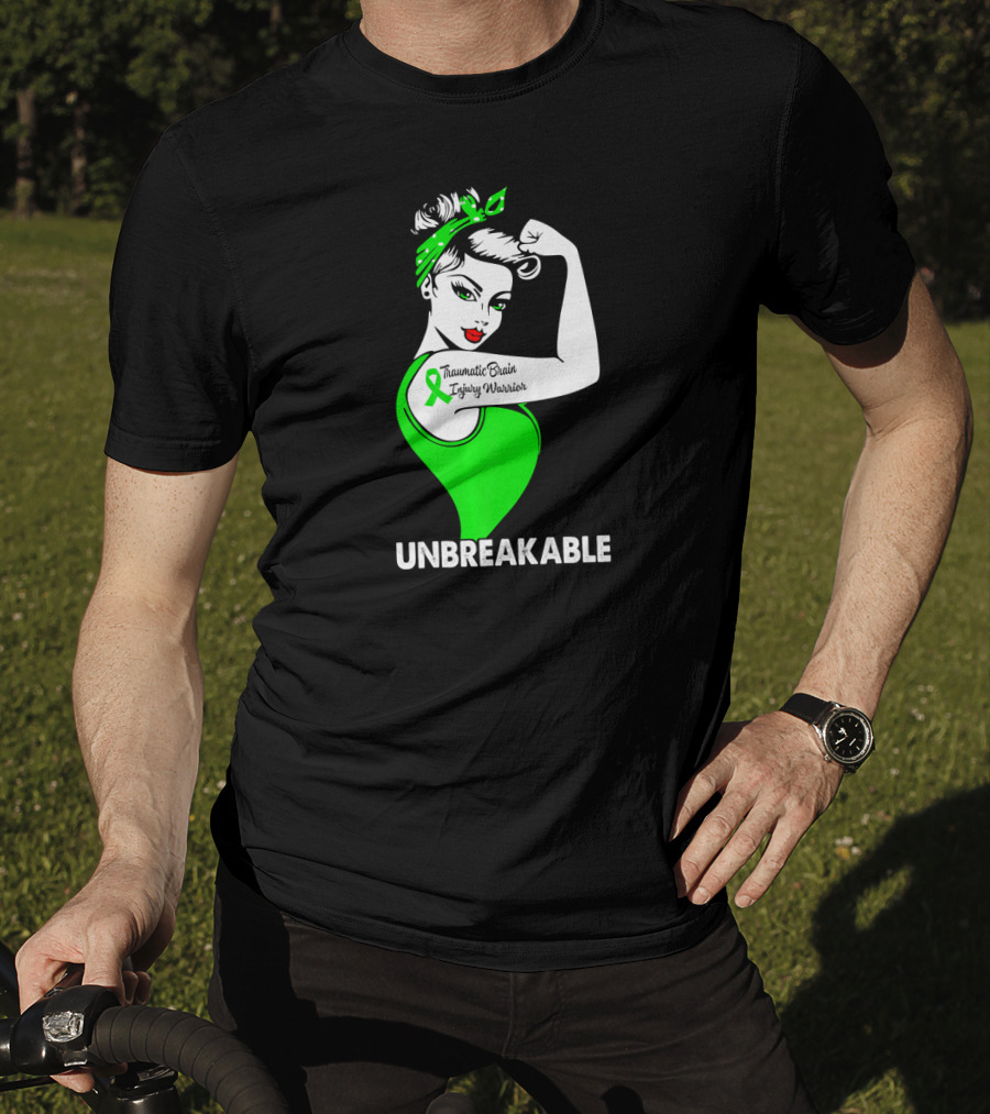 Unbreakable Traumatic Brain Injury Warrior TBI Awareness T-Shirt