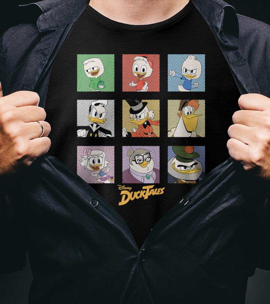 Disney DuckTales Nine Character Box Up Group Shot T-Shirt