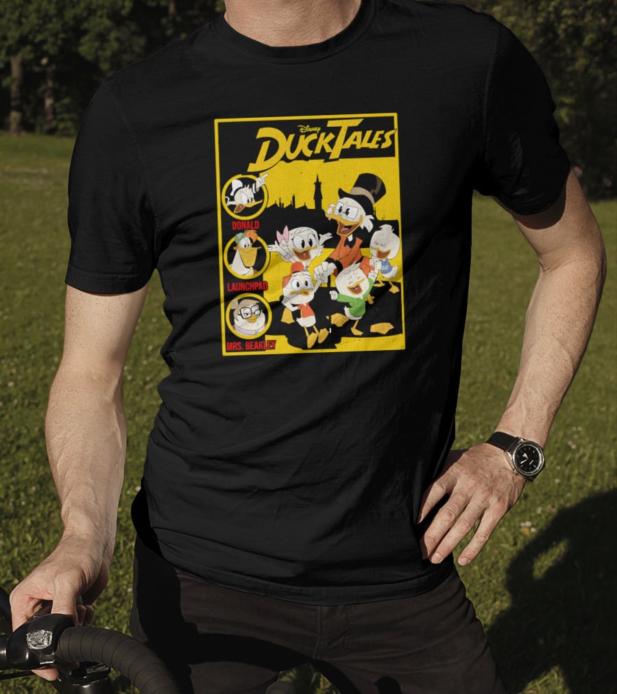 Disney DuckTales Donald Launchpad Mrs. Beakley Group Shot Cover T-Shirt