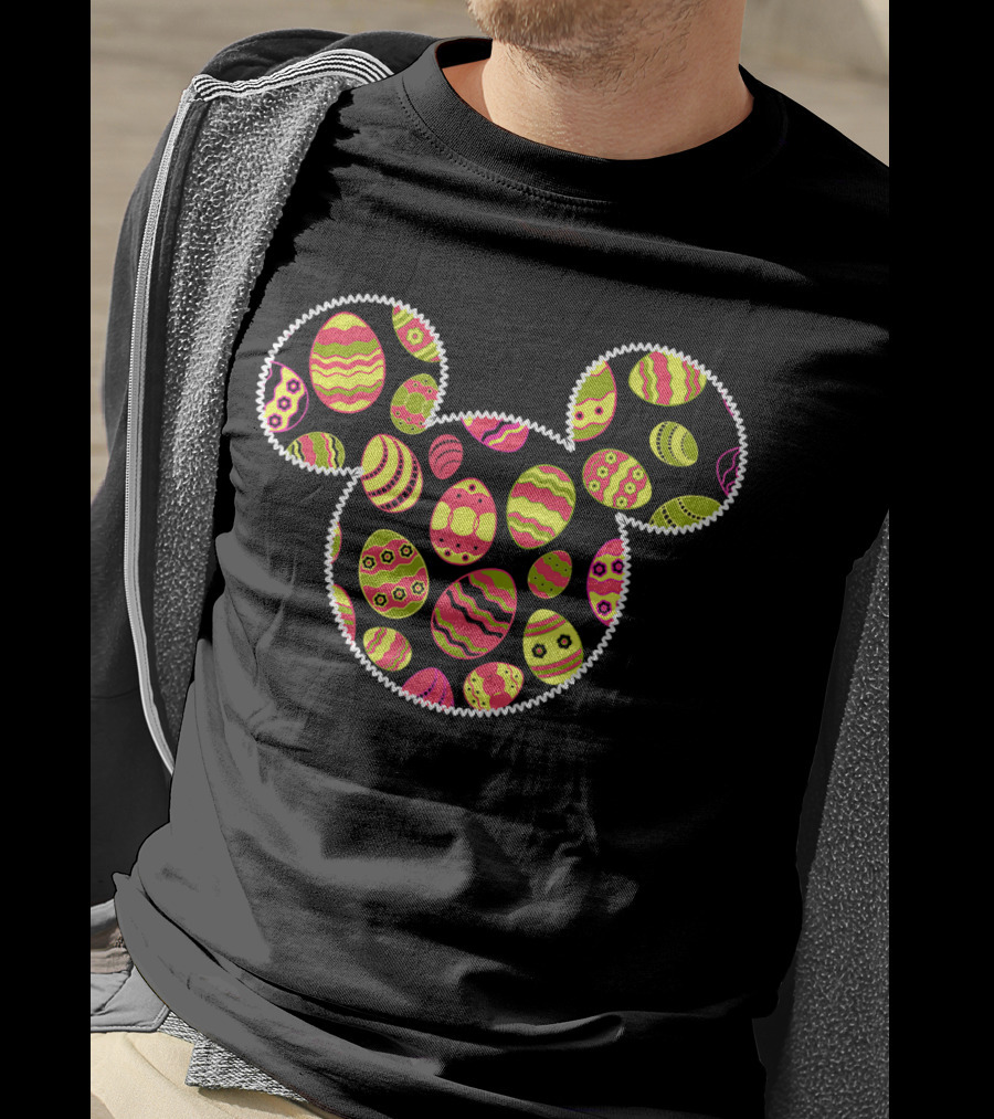Disney Mickey And Friends Easter Egg Mickey Mouse Head T-Shirt
