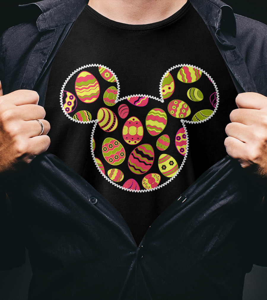 Disney Mickey And Friends Easter Egg Mickey Mouse Head T-Shirt