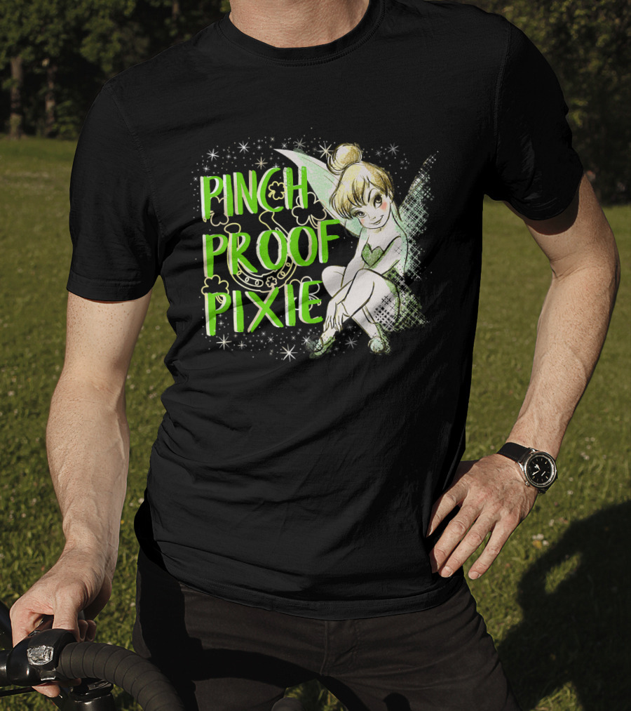 Pinch Proof Pixie Tinker Bell St. Patrick's Day Disney Peter Pan T-Shirt