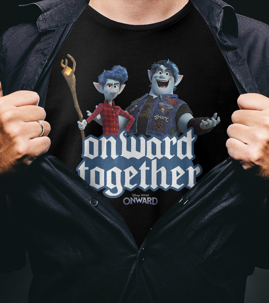 Disney Pixar Onward Barley Ian Onward Together Magic Staff Duo Adventure T-Shirt