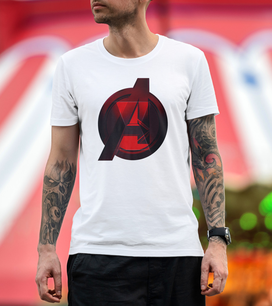 Black Widow Avengers Logo Marvel T-Shirt