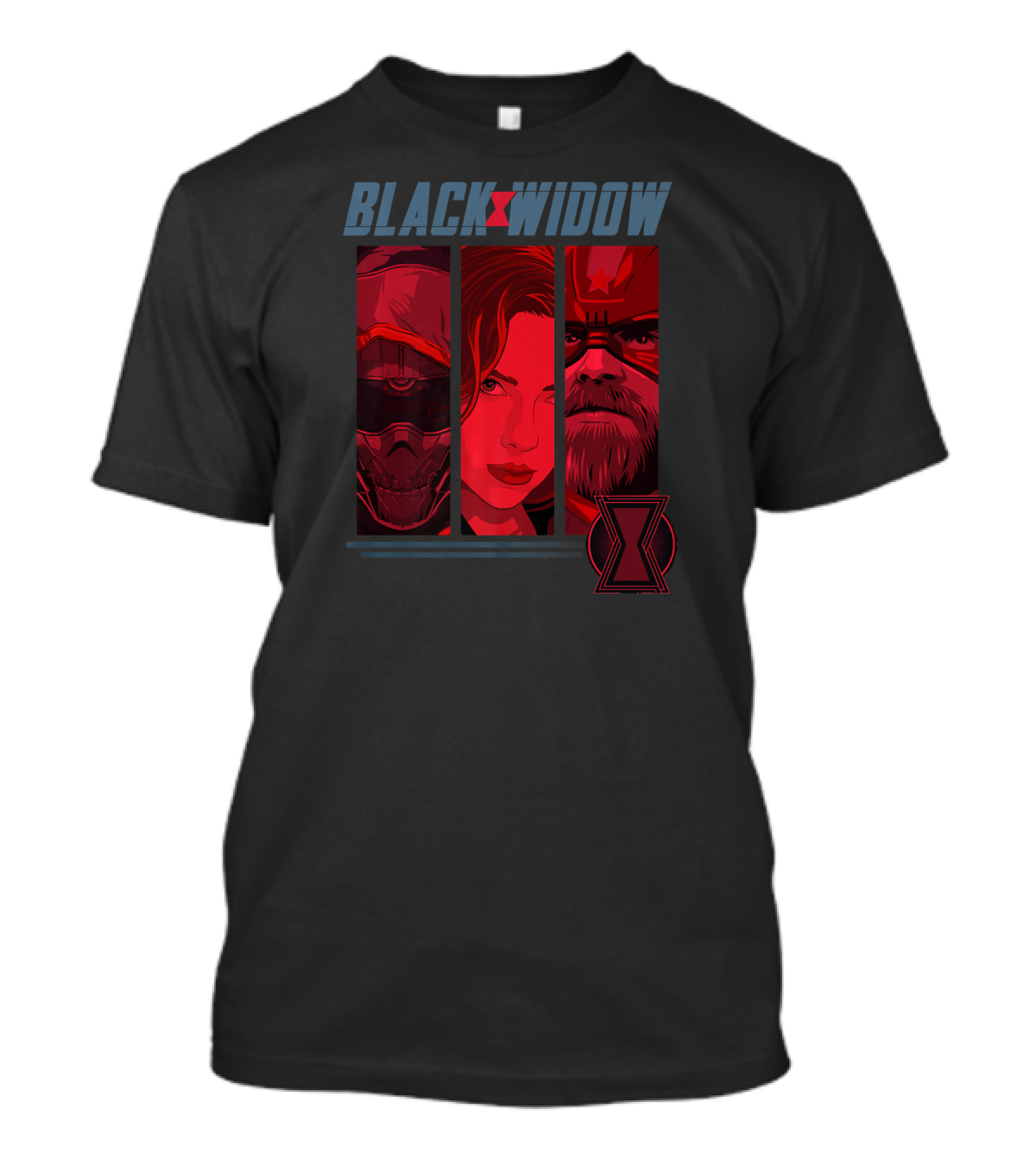 Black Widow Panels Red Guardian Taskmaster Marvel T-Shirt