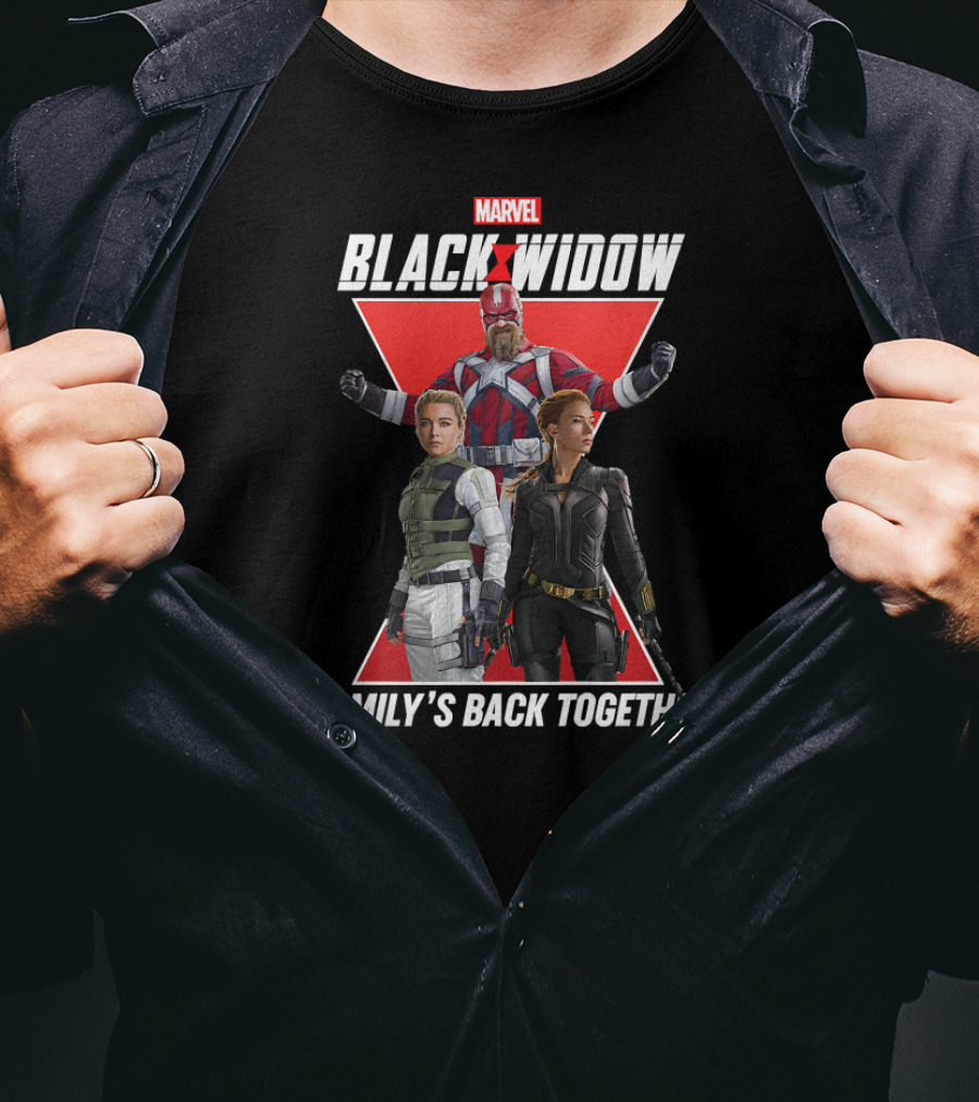 Marvel Black Widow Family's Back Together Group Shot T-Shirt