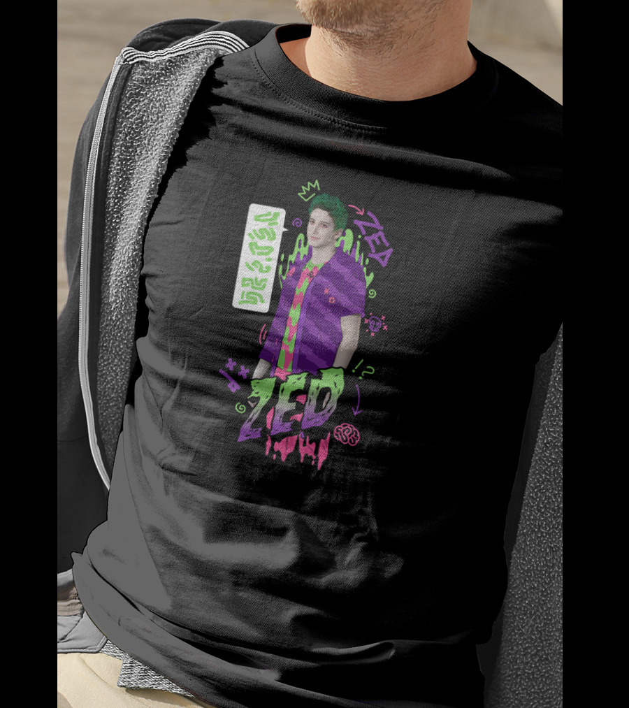 Zed Disney Zombies 2 Green Purple Zombie Style Icons T-Shirt