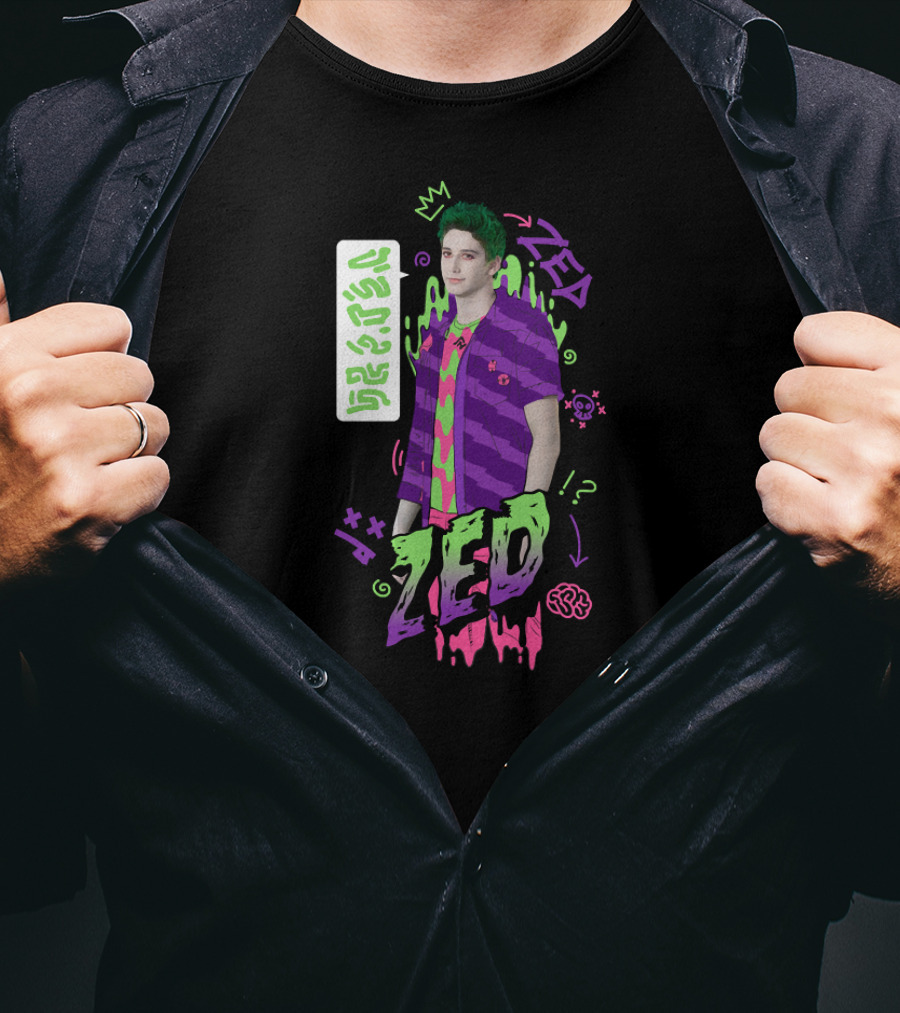 Zed Disney Zombies 2 Green Purple Zombie Style Icons T-Shirt