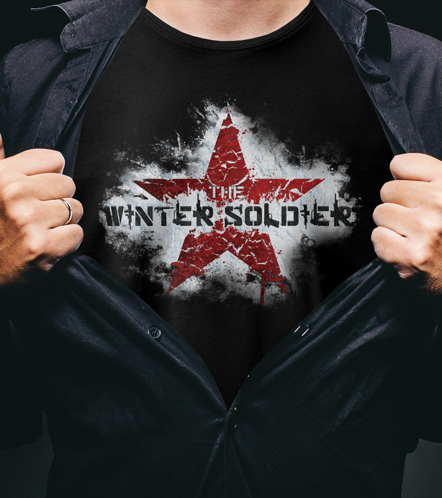 Marvel Captain America The Winter Soldier Red Star Emblem T-Shirt