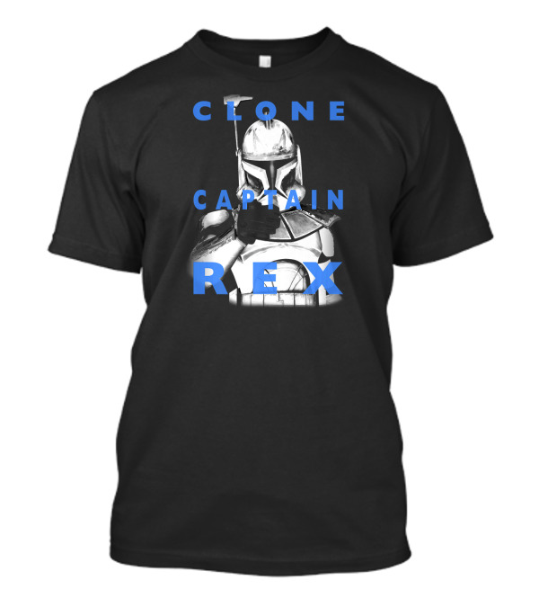 Star Wars Clone Captain Rex The Clone Wars Text Overlay T-Shirt