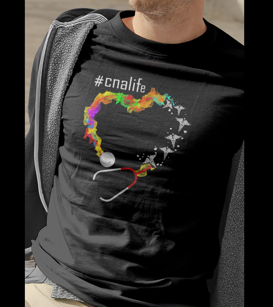 CNALife Heart Rainbow Stethoscope T-Shirt