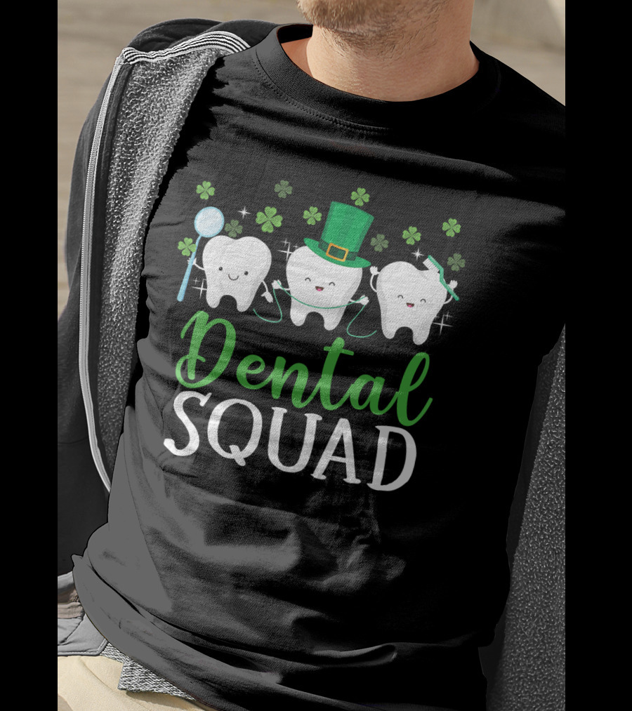 Dental Squad Tooth St. Patrick's Day Lucky Charm T-Shirt