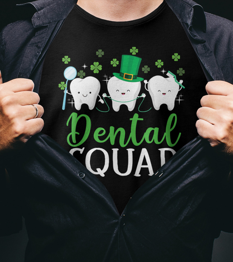 Dental Squad Tooth St. Patrick's Day Lucky Charm T-Shirt