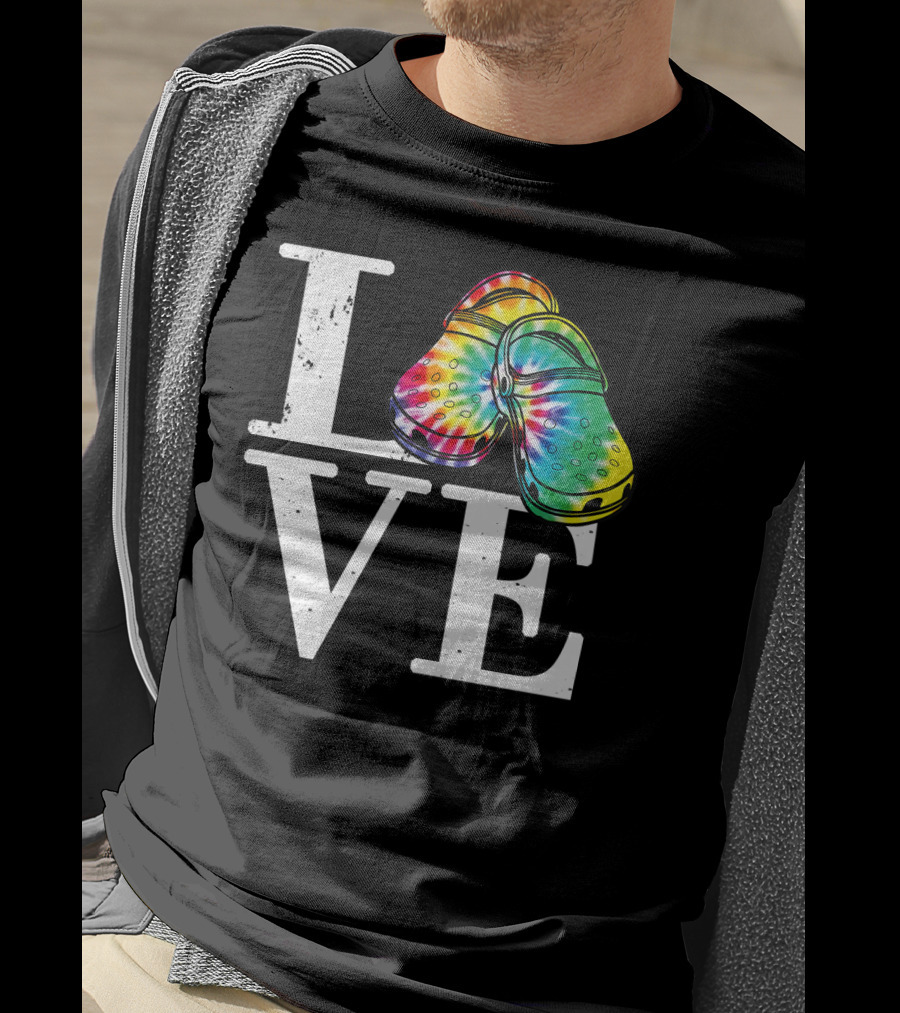 LOVE Tie Dye Crocs T-Shirt