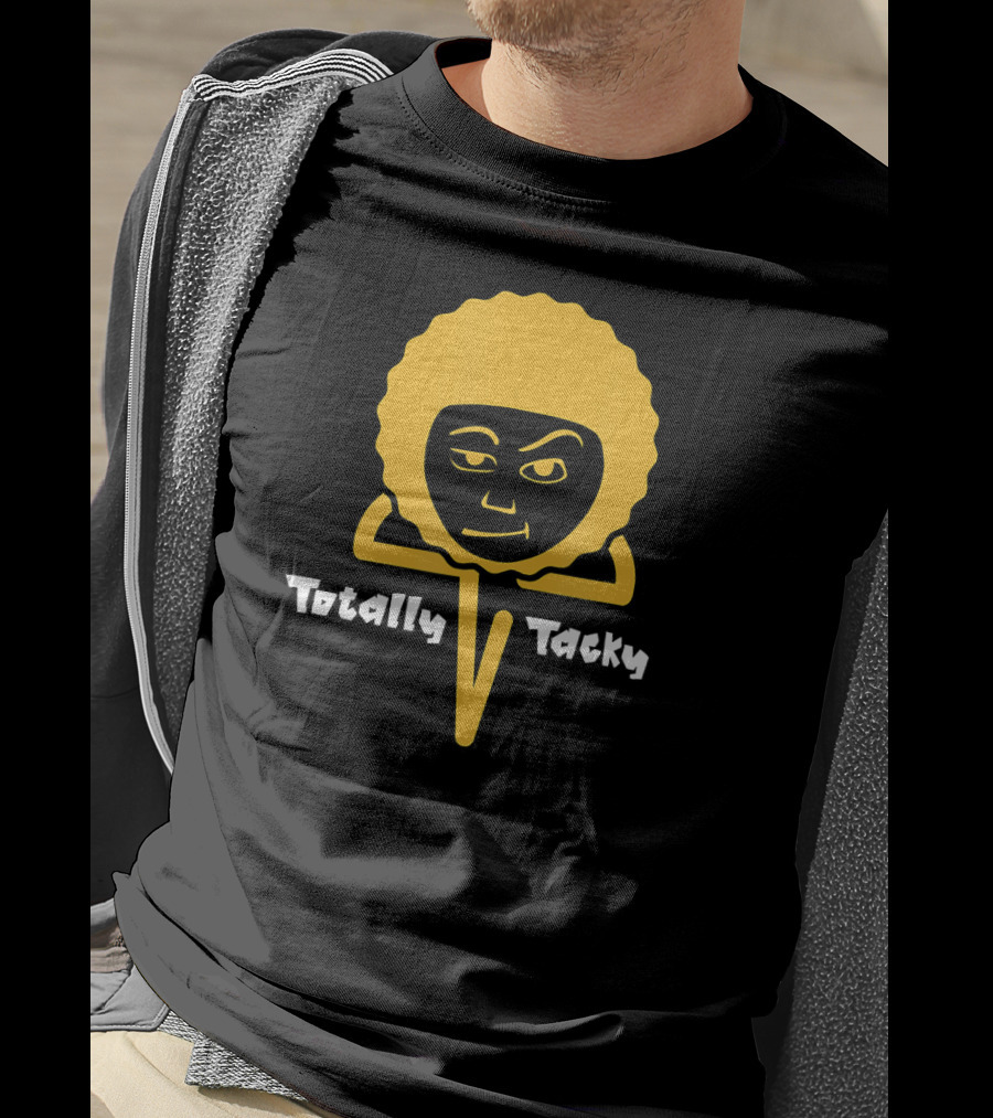 Totally Tacky Retro Smirking Yellow Afro Face T-Shirt