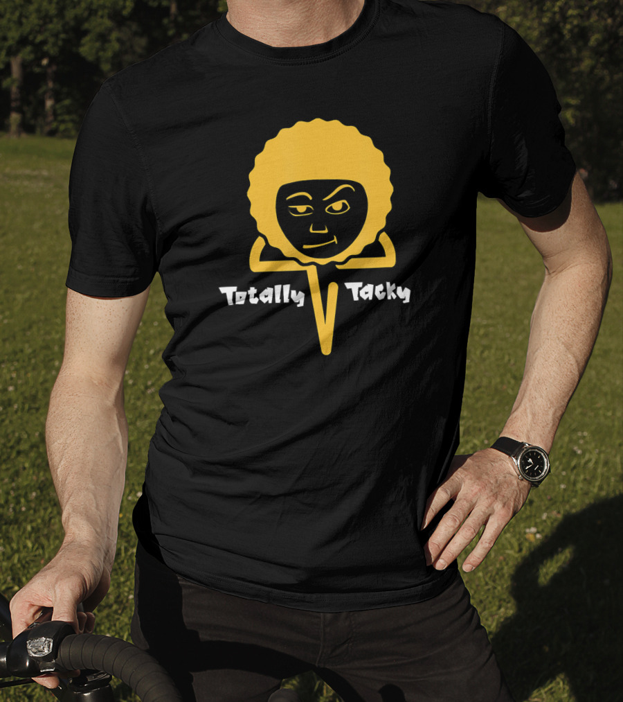 Totally Tacky Retro Smirking Yellow Afro Face T-Shirt