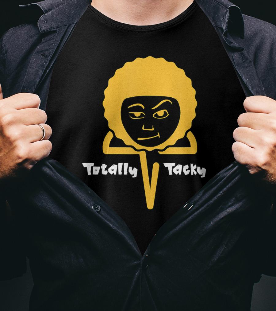 Totally Tacky Retro Smirking Yellow Afro Face T-Shirt