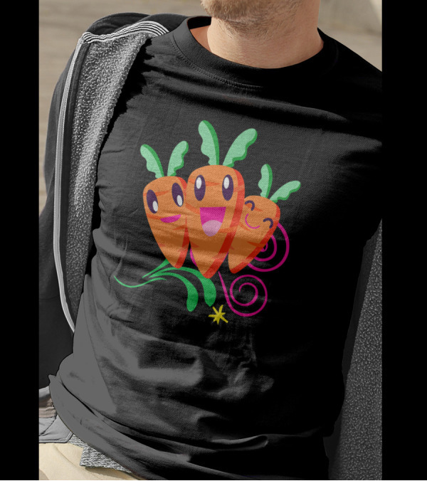 Easter Carrots With Funny Smiling Faces And Playful Expressions T-Shirt