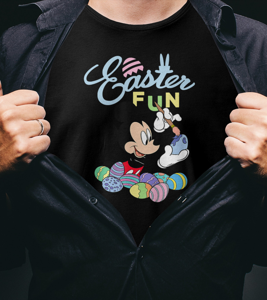 Disney Mickey Mouse Easter Fun Painting Eggs T-Shirt